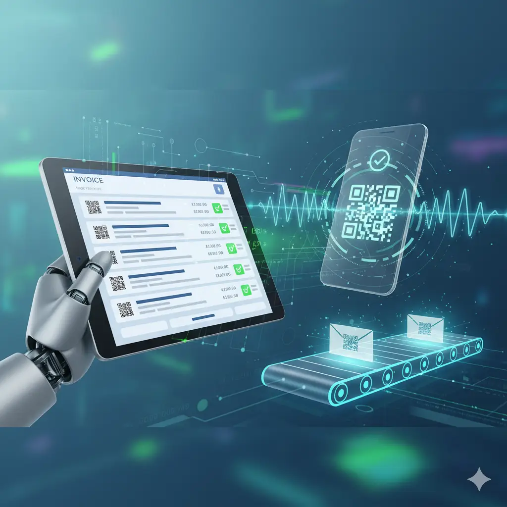 Automated Invoice QR Code Generation & Delivery - E-invoice system